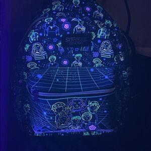 Funko Stranger Things Blacklight Neon Black Backpack